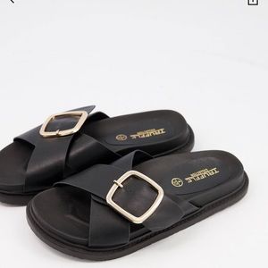 ASOS TRUFFLE COLLECTION Buckle Flat Sandals